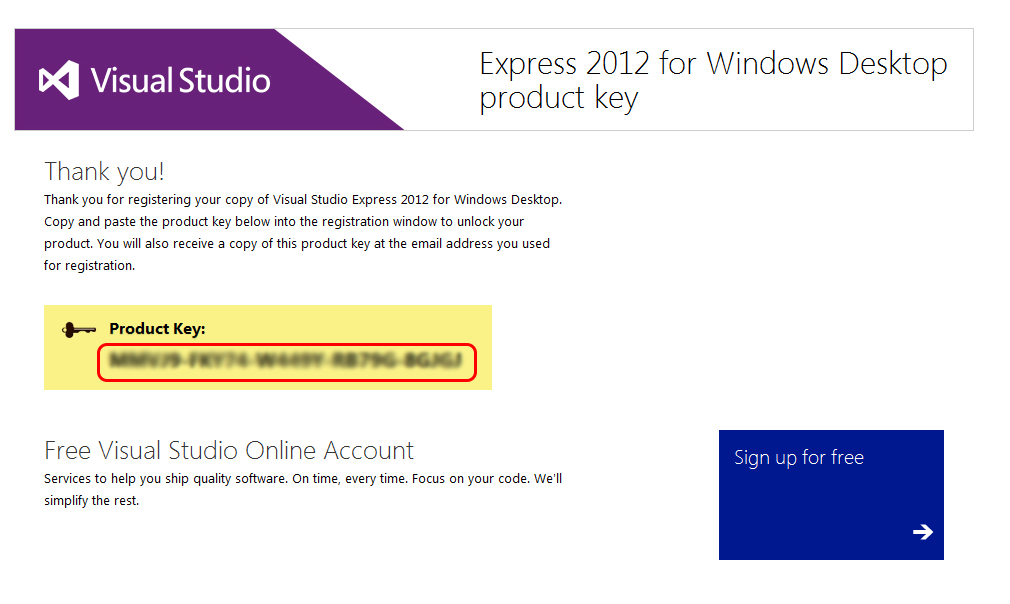 Visual Studio 2010 Express Serial Key